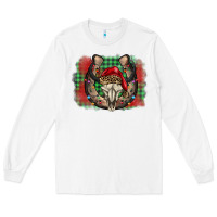 White christmas horseshoe bull skull Long Sleeve Tee - BarkalooDesign