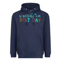 Navy waiting on rest day Heavyweight Hoodie - HRA Design Shop