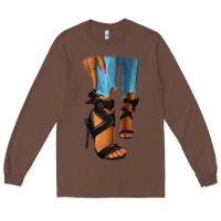 Chestnut black heels black fashion girl Long Sleeve Tee - RanaPortraitStore