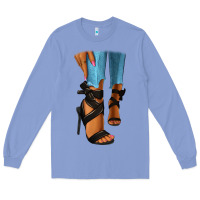 Colony Blue black heels black fashion girl Long Sleeve Tee - RanaPortraitStore
