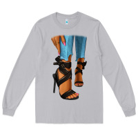 Moon Dust black heels black fashion girl Long Sleeve Tee - RanaPortraitStore