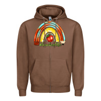Chestnut teacher life with rainbow Zipper Hoodie - texasbilliewilder
