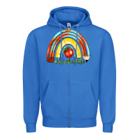 True Royal teacher life with rainbow Zipper Hoodie - texasbilliewilder