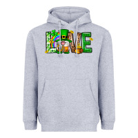 Heather Grey Love st. patricks day Heavyweight Hoodie - Neo Western