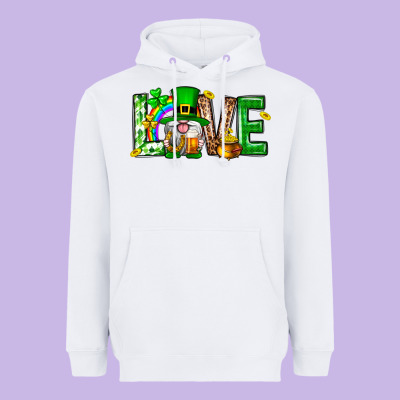 Love St. Patricks Day Heavyweight Hoodie Designed By Neo Western