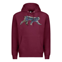 Burgundy canada lynx Premium Hoodie - LillyAllenDesigns