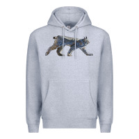 Heather Grey canada lynx Premium Hoodie - LillyAllenDesigns
