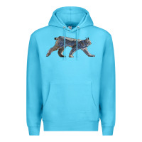 Ocean Blue canada lynx Premium Hoodie - LillyAllenDesigns