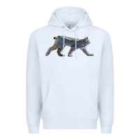 White canada lynx Premium Hoodie - LillyAllenDesigns
