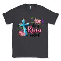 Smoke He Is Risen Indeed Cross And Flowers Classic Tee - RanaPortraitStore