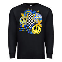 Black retro down syndrome awareness Premium Sweatshirt - JahusDesignShop