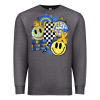 Charcoal Heather retro down syndrome awareness Premium Sweatshirt - JahusDesignShop