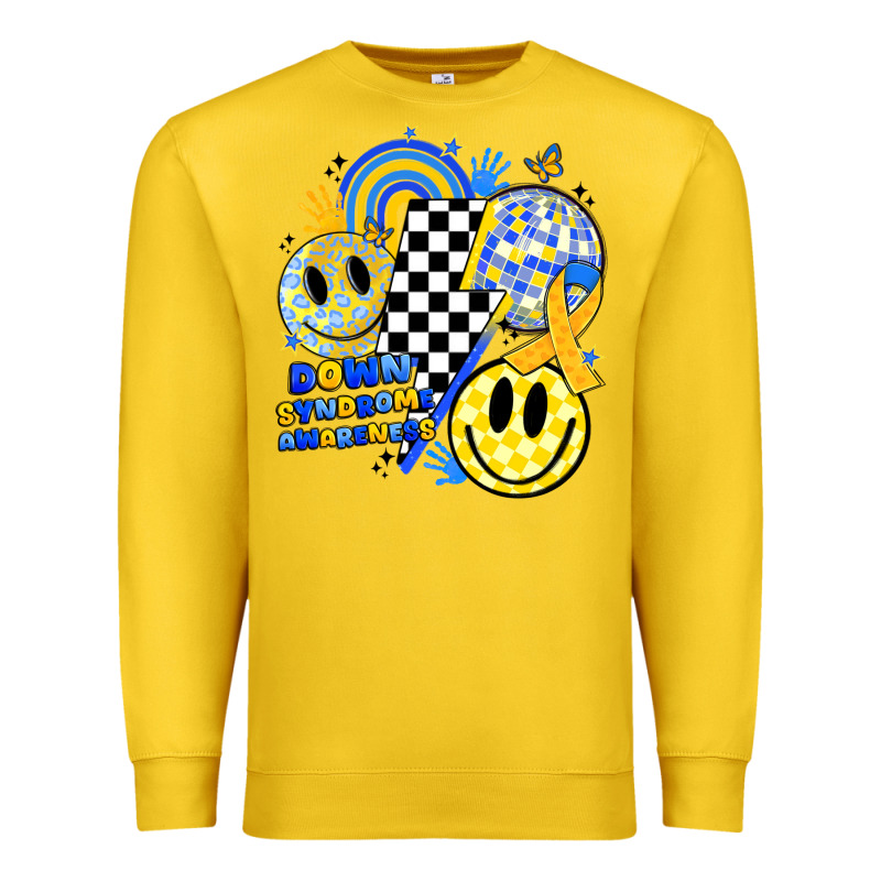 Retro Down Syndrome Awareness Premium Sweatshirt by JahusDesignShop | Teevron