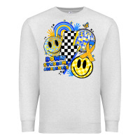 Oatmeal Heather retro down syndrome awareness Premium Sweatshirt - JahusDesignShop