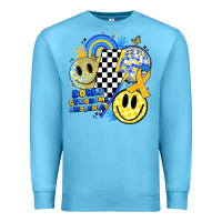 Ocean Blue retro down syndrome awareness Premium Sweatshirt - JahusDesignShop