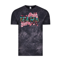 Cloud Black mama with cherry blossoms Vintage Tee - Artiststas