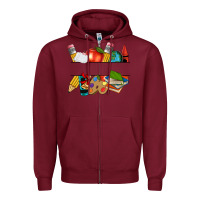 Burgundy teacher name frame custom Zipper Hoodie - texasbilliewilder
