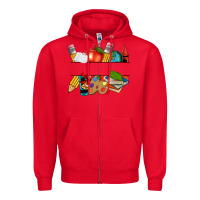 Red teacher name frame custom Zipper Hoodie - texasbilliewilder