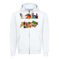 White teacher name frame custom Zipper Hoodie - texasbilliewilder