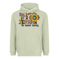 Matcha fall for jesus he never leaves Heavyweight Hoodie - CowhideDigitalArt