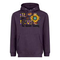 Plum fall for jesus he never leaves Heavyweight Hoodie - CowhideDigitalArt