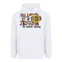 White fall for jesus he never leaves Heavyweight Hoodie - CowhideDigitalArt