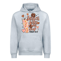 Heather Grey valentine jesus fills my cup Urban Hoodie - MaliasSmallBusiness