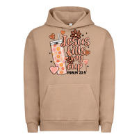 Pigment Burro valentine jesus fills my cup Urban Hoodie - MaliasSmallBusiness