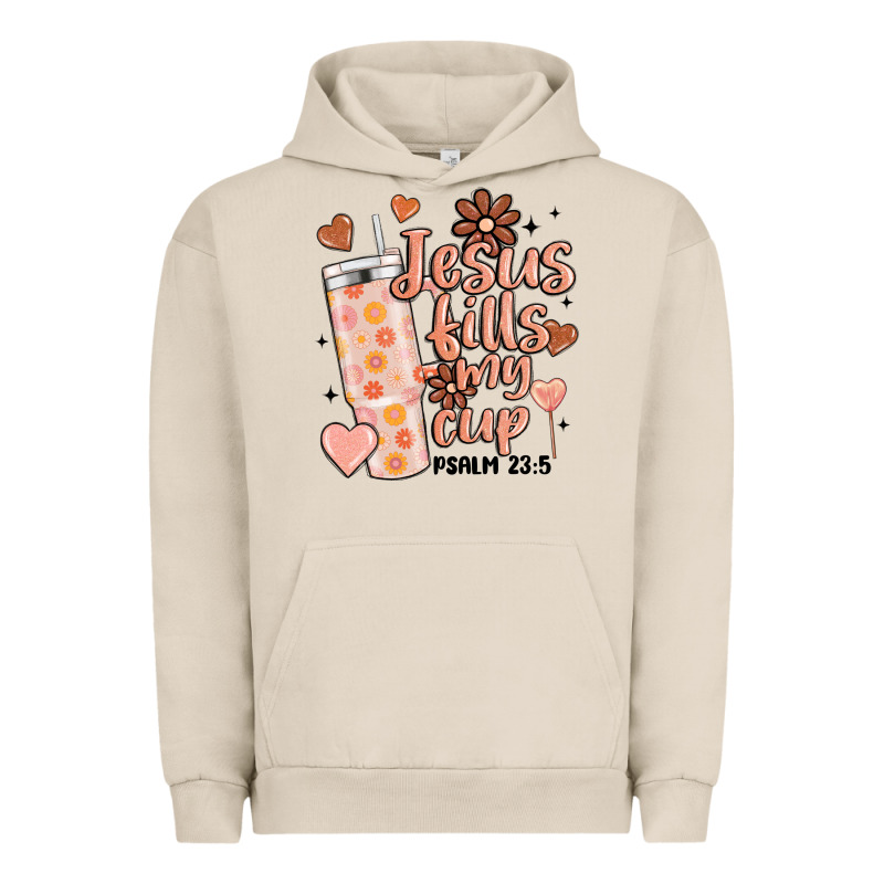 Valentine Jesus Fills My Cup Urban Hoodie by MaliasSmallBusiness | Teevron