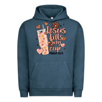 Pigment Midnight Navy valentine jesus fills my cup Urban Hoodie - MaliasSmallBusiness