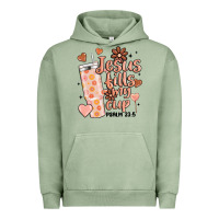 Pigment Oil Green valentine jesus fills my cup Urban Hoodie - MaliasSmallBusiness