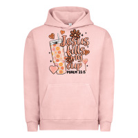Pigment Salmon valentine jesus fills my cup Urban Hoodie - MaliasSmallBusiness