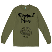 Army Green Mermaid mom Long Sleeve Tee - Unal Design