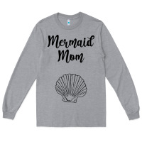 Heather Grey Mermaid mom Long Sleeve Tee - Unal Design