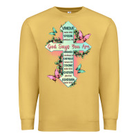 Antique Gold god says you are cross Premium Sweatshirt - JahusDesignShop
