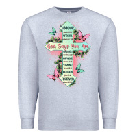 Heather Grey god says you are cross Premium Sweatshirt - JahusDesignShop