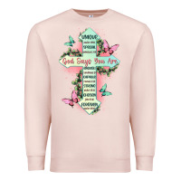 Pale Pink god says you are cross Premium Sweatshirt - JahusDesignShop