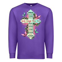 Purple god says you are cross Premium Sweatshirt - JahusDesignShop