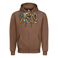 Chestnut x ray Zipper Hoodie - Zillion Design Studio