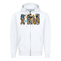 White x ray Zipper Hoodie - Zillion Design Studio
