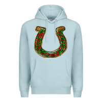 Blue Mist Christmas Horseshoe Premium Hoodie - Jasminsmagicworld