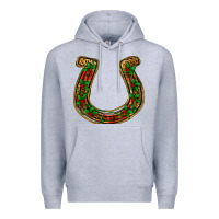 Heather Grey Christmas Horseshoe Premium Hoodie - Jasminsmagicworld