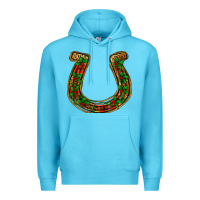 Ocean Blue Christmas Horseshoe Premium Hoodie - Jasminsmagicworld