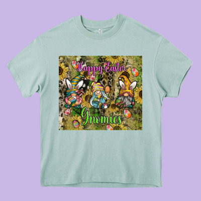 Easter Gnome Celebration Heavy Core Tee Designed By Cowhidedigitalart