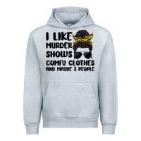 Heather Grey i like murder shows comfy clothes and maybe 3 peop Urban Hoodie - MaliasSmallBusiness