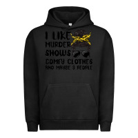 Pigment Black i like murder shows comfy clothes and maybe 3 peop Urban Hoodie - MaliasSmallBusiness