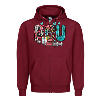 Burgundy pcu Zipper Hoodie - Zillion Design Studio