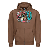 Chestnut pcu Zipper Hoodie - Zillion Design Studio