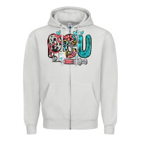 Dove Grey pcu Zipper Hoodie - Zillion Design Studio
