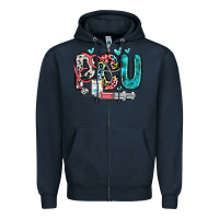 Navy pcu Zipper Hoodie - Zillion Design Studio